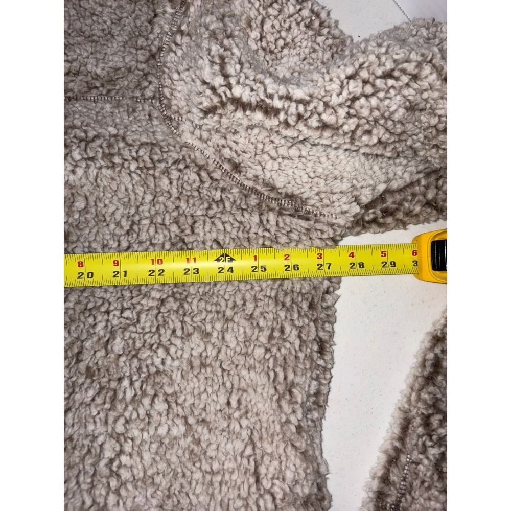 NWT Men's Member's Mark BROWN Sherpa Pullover Quarter Zip Sweater 2XL - Picture 8 of 8
